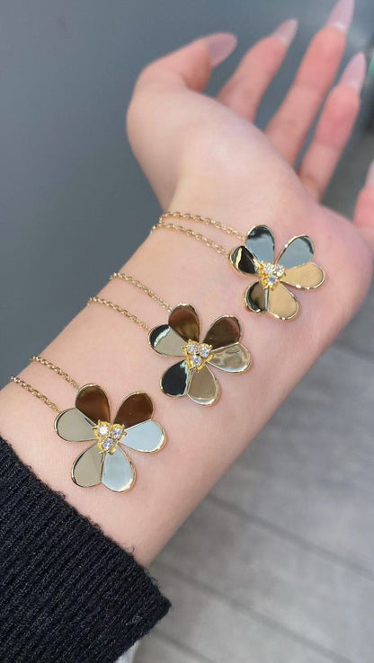 [Aura Jewels]FRIVOLE GOLD FLOWER NECKLACE2