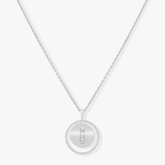 [Aura Jewels]LUCKY MOVE MM SILVER DIAMOND NECKLACE