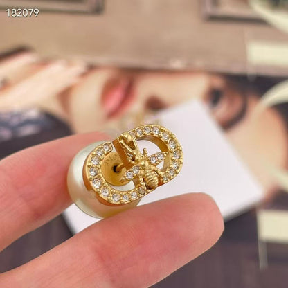 [Aura Jewels]CD Honeycomb Pearl Stud Earrings