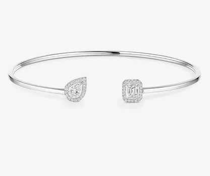 [Aura Jewels]M Delicate Double-Diamond Bracelet