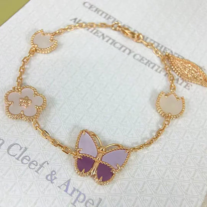 [Aura Jewels]26 NEW CLOVER LUCKY LIGHT PURPLE SET