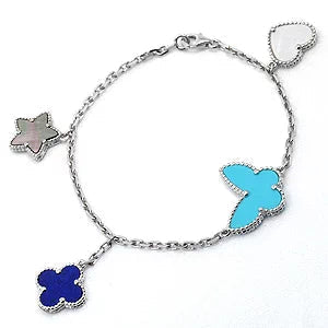 ¡®Aura Jewels¡¯LUCKY SPRING SILVER BRACELET 4 MOTIF
