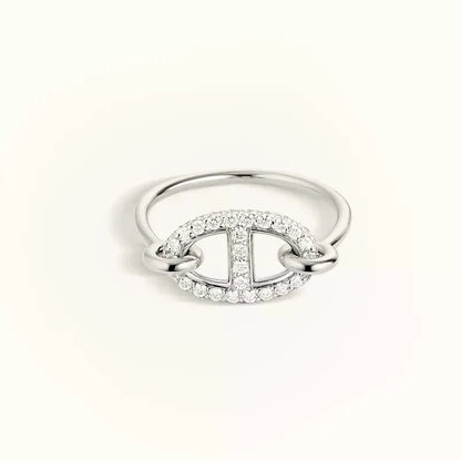 ¡®Aura Jewels¡¯RONDE SMALL SILVER DIAMOND RING