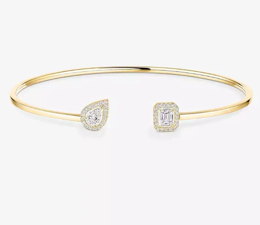 [Aura Jewels]M Delicate Double-Diamond Bracelet
