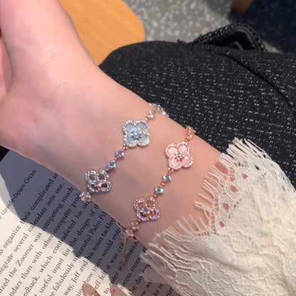 ¡®Aura Jewels¡¯CLOVER 5 MOTIF PINK BLUE RED WHITE BRACELET