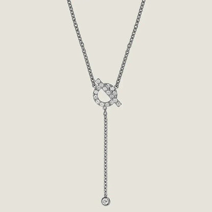 ¡®Aura Jewels¡¯FINESSE SILVER DIAMOND NECKLACE