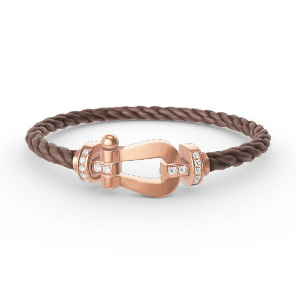 ¡®Aura Jewels¡¯FORCE LARGE HORSESHOE HALF DIAMOND BRACELET ROSE GOLD