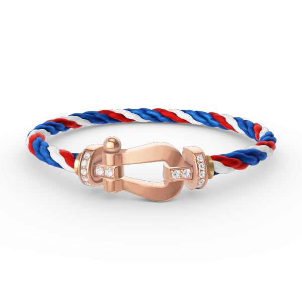 ¡®Aura Jewels¡¯FORCE LARGE HORSESHOE HALF DIAMOND BRACELET ROSE GOLD