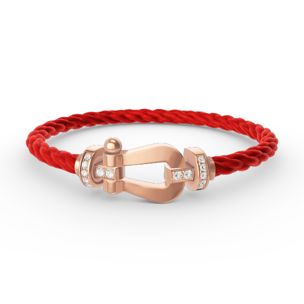 ¡®Aura Jewels¡¯FORCE LARGE HORSESHOE HALF DIAMOND BRACELET ROSE GOLD