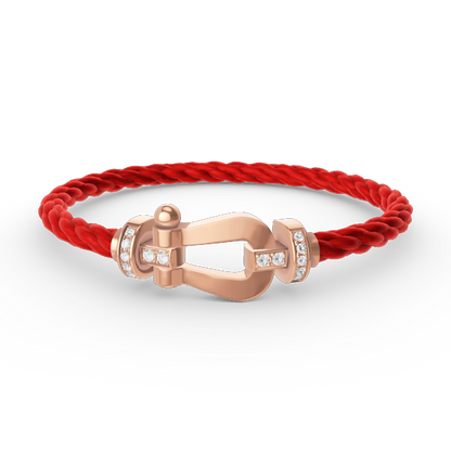 ¡®Aura Jewels¡¯FORCE LARGE HORSESHOE HALF DIAMOND BRACELET ROSE GOLD