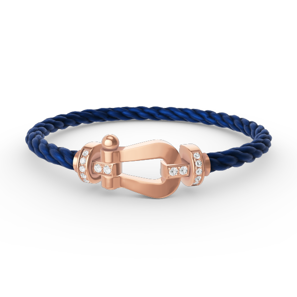 ¡®Aura Jewels¡¯FORCE LARGE HORSESHOE HALF DIAMOND BRACELET ROSE GOLD