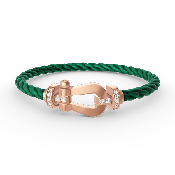 ¡®Aura Jewels¡¯FORCE LARGE HORSESHOE HALF DIAMOND BRACELET ROSE GOLD