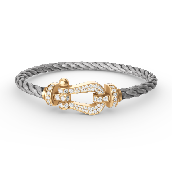 ¡®Aura Jewels¡¯FORCE LARGE HORSESHOE FULL DIAMOND BRACELET GOLD