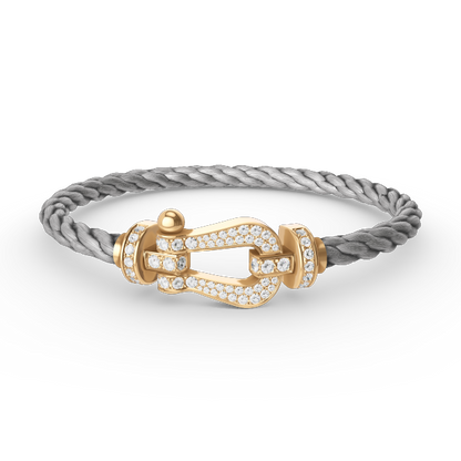 ¡®Aura Jewels¡¯FORCE LARGE HORSESHOE FULL DIAMOND BRACELET GOLD