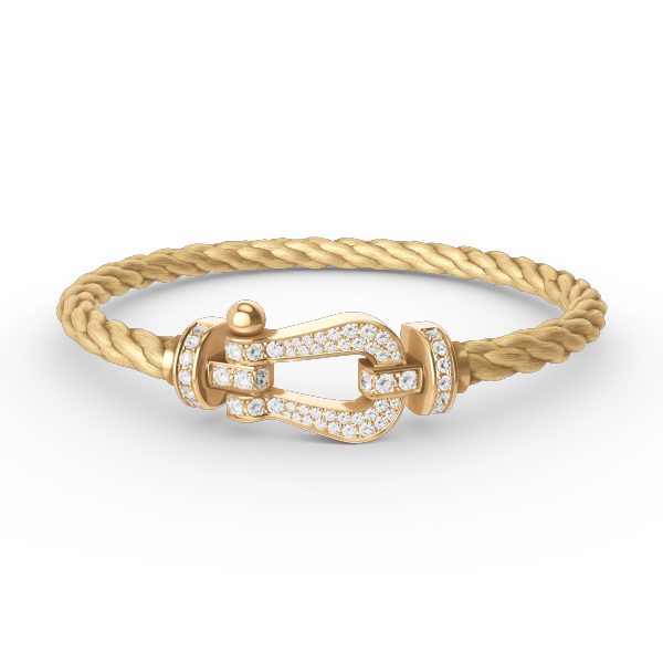 ¡®Aura Jewels¡¯FORCE LARGE HORSESHOE FULL DIAMOND BRACELET GOLD