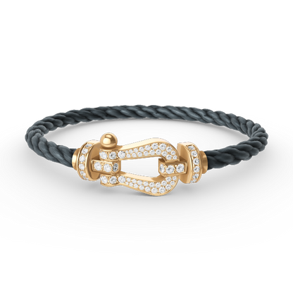 ¡®Aura Jewels¡¯FORCE LARGE HORSESHOE FULL DIAMOND BRACELET GOLD