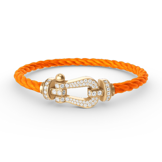¡®Aura Jewels¡¯FORCE LARGE HORSESHOE FULL DIAMOND BRACELET GOLD