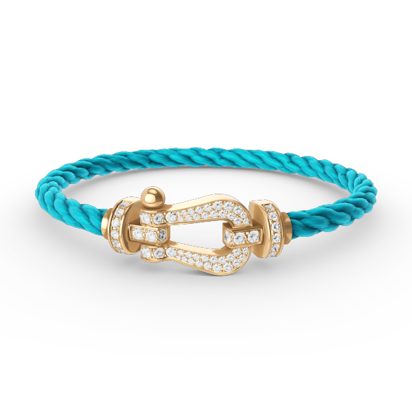 ¡®Aura Jewels¡¯FORCE LARGE HORSESHOE FULL DIAMOND BRACELET GOLD