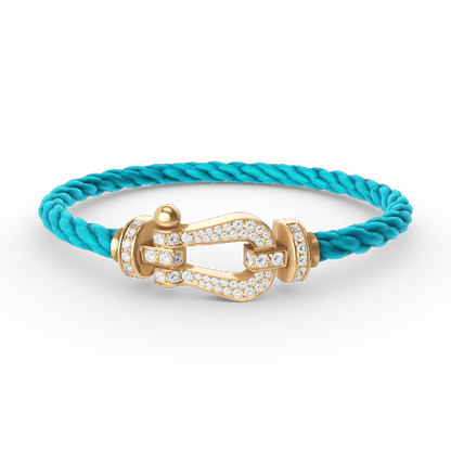 ¡®Aura Jewels¡¯FORCE LARGE HORSESHOE FULL DIAMOND BRACELET GOLD