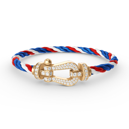 ¡®Aura Jewels¡¯FORCE LARGE HORSESHOE FULL DIAMOND BRACELET GOLD