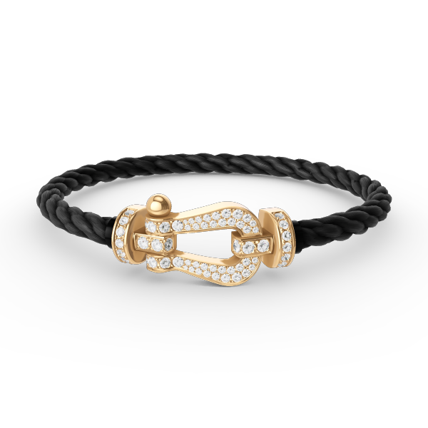 ¡®Aura Jewels¡¯FORCE LARGE HORSESHOE FULL DIAMOND BRACELET GOLD