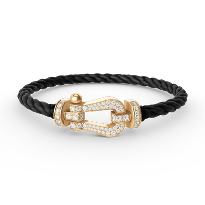 ¡®Aura Jewels¡¯FORCE LARGE HORSESHOE FULL DIAMOND BRACELET GOLD