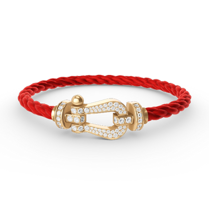 ¡®Aura Jewels¡¯FORCE LARGE HORSESHOE FULL DIAMOND BRACELET GOLD