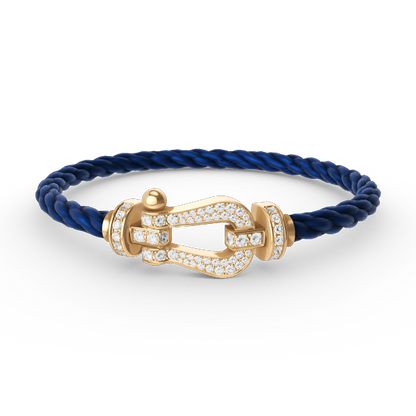 ¡®Aura Jewels¡¯FORCE LARGE HORSESHOE FULL DIAMOND BRACELET GOLD