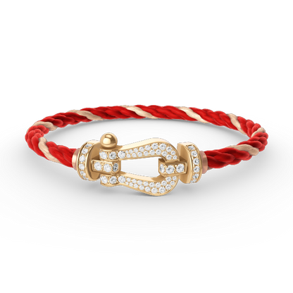 ¡®Aura Jewels¡¯FORCE LARGE HORSESHOE FULL DIAMOND BRACELET GOLD