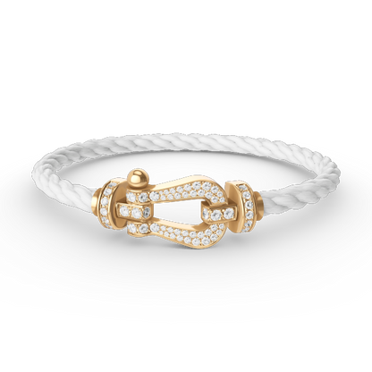 ¡®Aura Jewels¡¯FORCE LARGE HORSESHOE FULL DIAMOND BRACELET GOLD