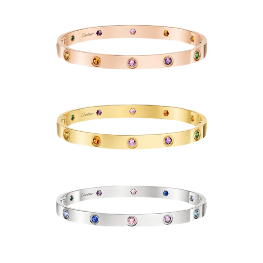 [Aura Jewels]2026 RAINBOW LOVE BRACELET 6.1MM  10 DIAMONDS