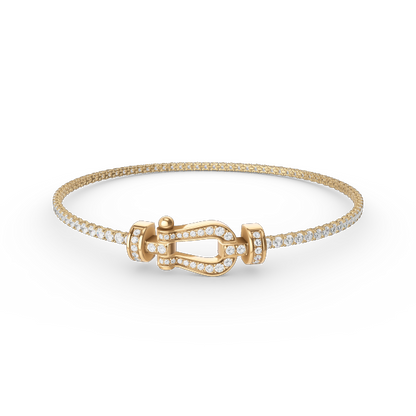 ¡®Aura Jewels¡¯FORCE  HORSESHOE  DIAMOND TENNIS BRACELET