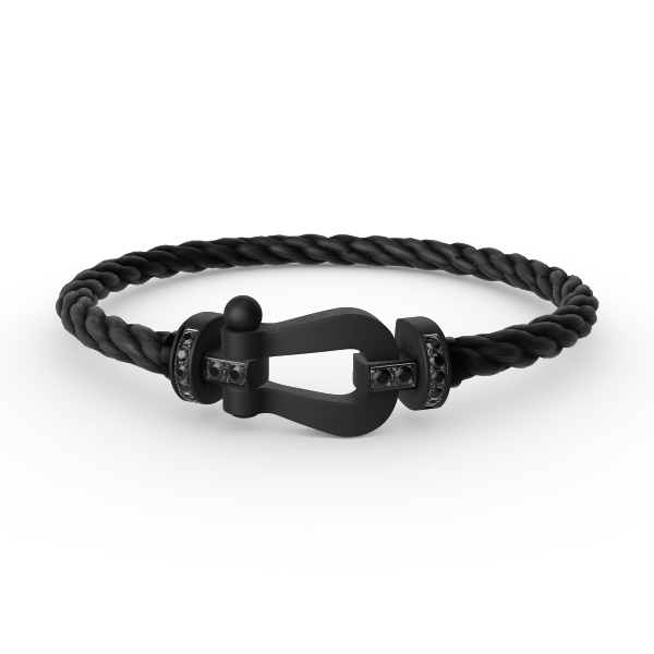 ¡®Aura Jewels¡¯FORCE LARGE SERIES HORSESHOE BLACK SAMURAI BRACELET