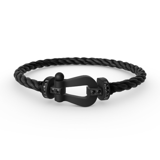 ¡®Aura Jewels¡¯FORCE LARGE SERIES HORSESHOE BLACK SAMURAI BRACELET