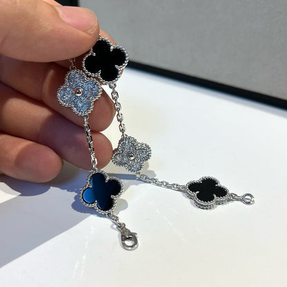 [Aura Jewels]New CLOVER 5 MOTIF ONYXS BRACELET COLLECTION