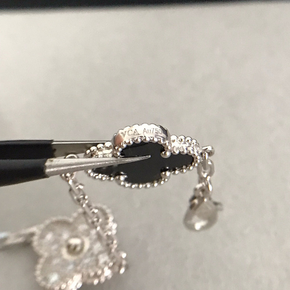 [Aura Jewels]New CLOVER 5 MOTIF ONYXS BRACELET COLLECTION