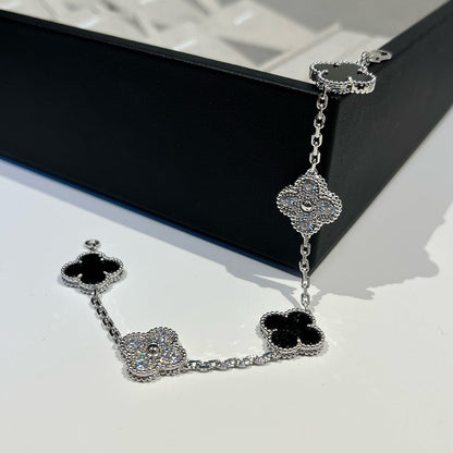 [Aura Jewels]New CLOVER 5 MOTIF ONYXS BRACELET COLLECTION