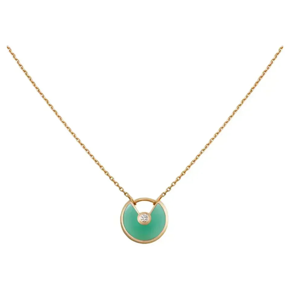 ¡®Aura Jewels¡¯AMULETTE GOLD MALACHITE NECKLACE