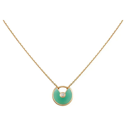 ¡®Aura Jewels¡¯AMULETTE GOLD MALACHITE NECKLACE