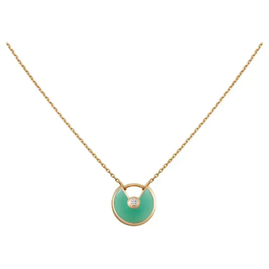 ¡®Aura Jewels¡¯AMULETTE GOLD MALACHITE NECKLACE
