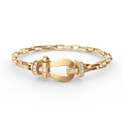 ¡®Aura Jewels¡¯FORCE LARGE HORSESHOE CLASP  METAL BRACELET