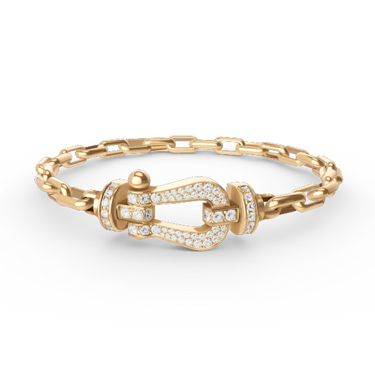¡®Aura Jewels¡¯FORCE LARGE HORSESHOE CLASP  METAL BRACELET