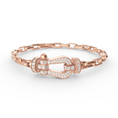 ¡®Aura Jewels¡¯FORCE LARGE HORSESHOE CLASP  METAL BRACELET
