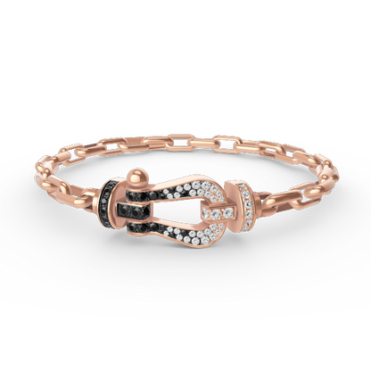 ¡®Aura Jewels¡¯FORCE LARGE HORSESHOE CLASP  METAL BRACELET