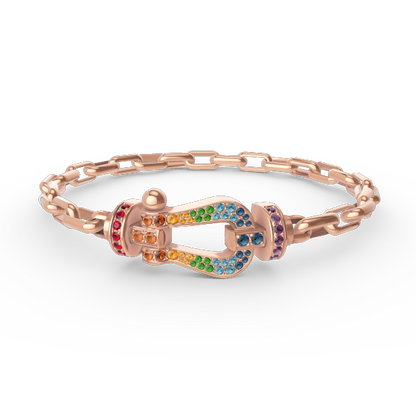 ¡®Aura Jewels¡¯FORCE LARGE HORSESHOE CLASP  METAL BRACELET