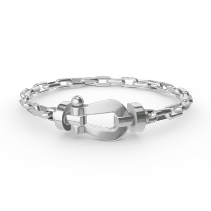 ¡®Aura Jewels¡¯FORCE LARGE HORSESHOE CLASP  METAL BRACELET