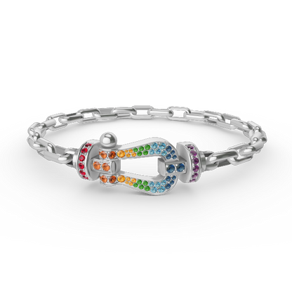 ¡®Aura Jewels¡¯FORCE LARGE HORSESHOE CLASP  METAL BRACELET