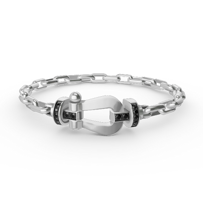 ¡®Aura Jewels¡¯FORCE LARGE HORSESHOE CLASP  METAL BRACELET