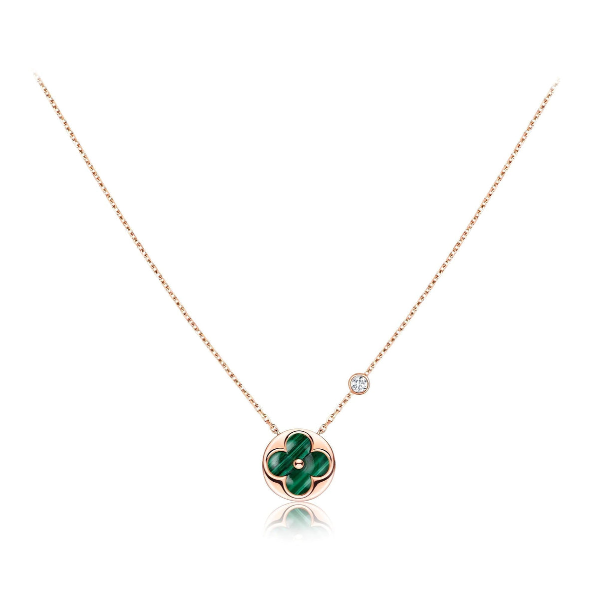 ¡®Aura Jewels¡¯SUN PEDANT PINK GOLD 1 DIAMOND NECKLACE