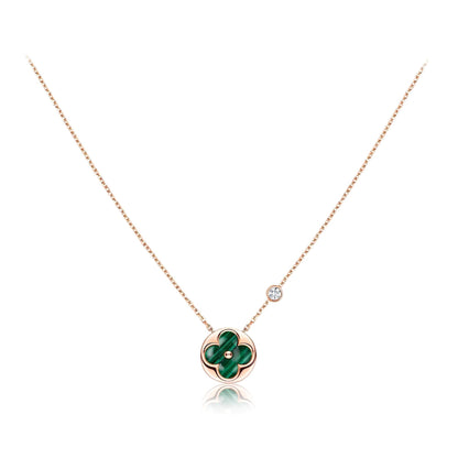 ¡®Aura Jewels¡¯SUN PEDANT PINK GOLD 1 DIAMOND NECKLACE